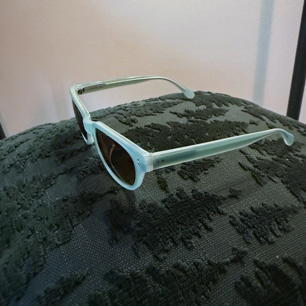 JINS Mint‎ Green Oval Sunglasses Brown Lenses Plastic Frame SLV 155-1045A - Picture 3 of 7